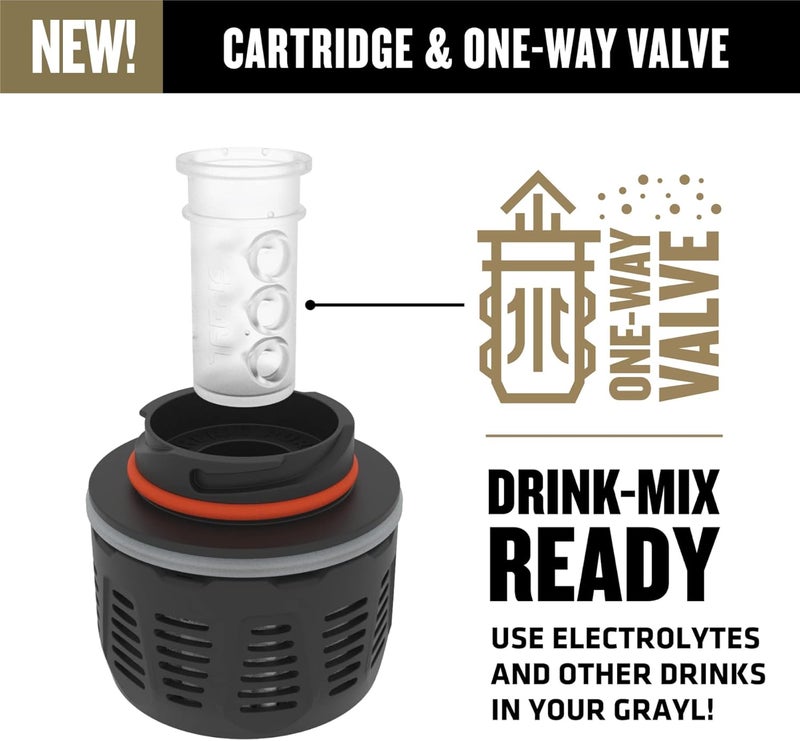 GRAYL GeoPress One-Way Drink Mix Valve - for Electolytes, Mixes, and Flavored Drinks - Image 3